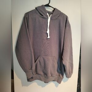 MV Sport Gray Hoodie with White Accents, Size Medium